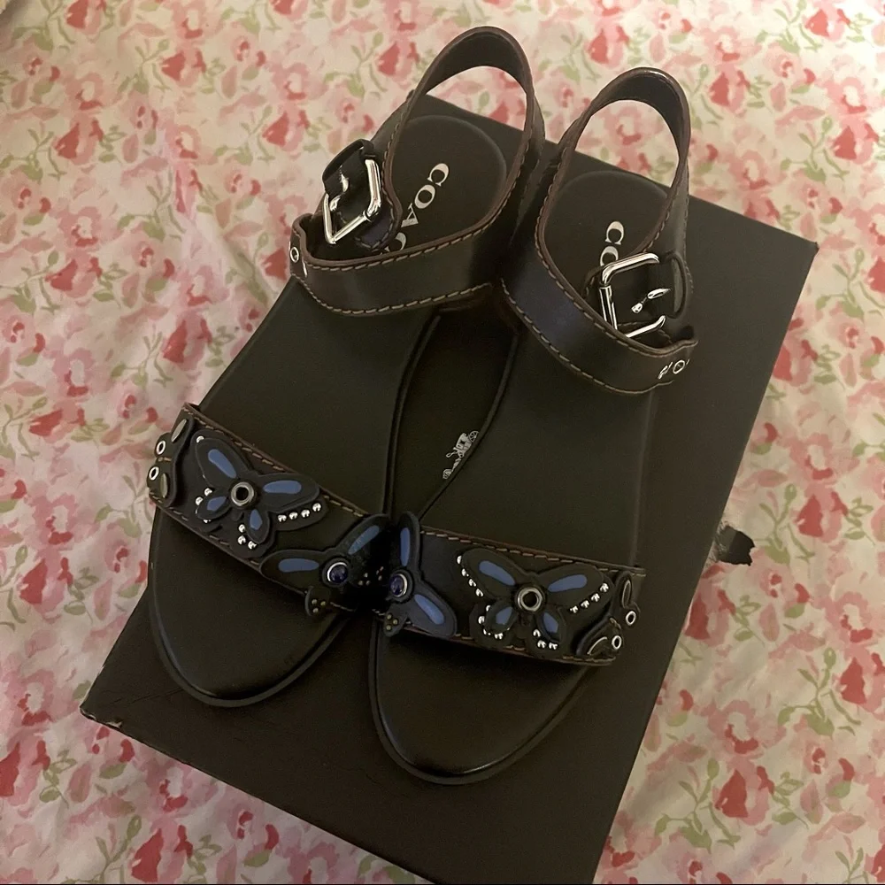 Coach Blue Butterfly Sandals - Picture 8 of 11